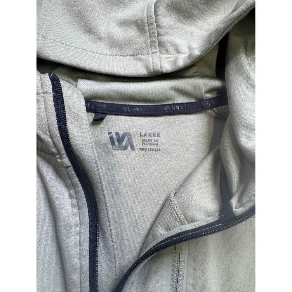 Mens‎ VRST  Gray Full Zip Hooded Jacket Athletic Performance Activewear $89